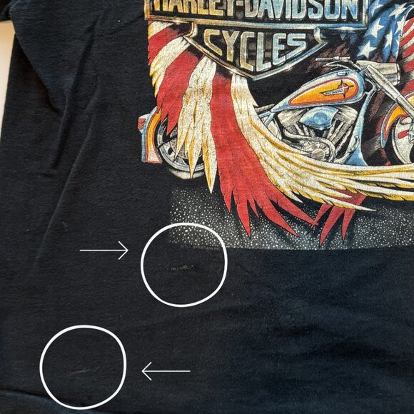 Vintage Y2K Harley Davidson 2000 Eagle USA Fullerton CA Large Black Long Sleeve - Picture 5 of 8